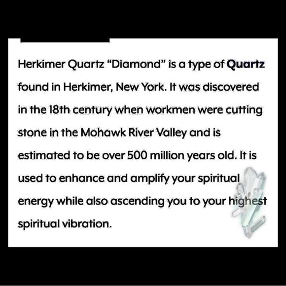 Natural Herkimer Diamond Sterling Silver Ring Size 6 - Picture 4 of 9